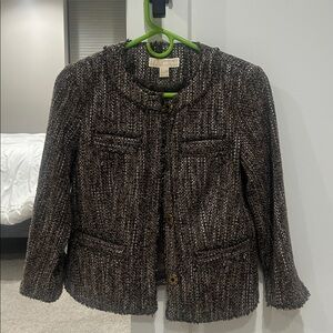 Michael Kors Brown Tweed Blazer